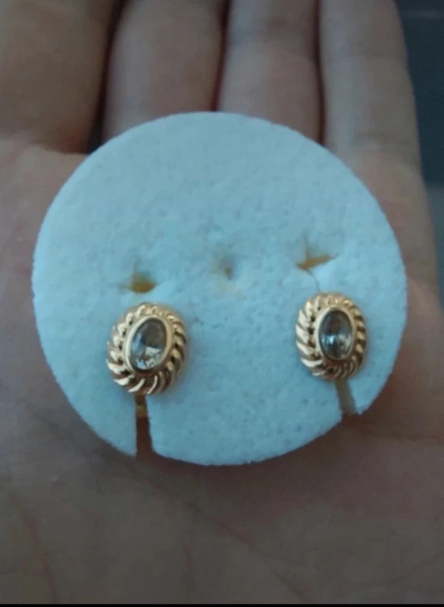 Orecchini da donna in oro 750 18 kt con zirconi - Immagine 3 di 4