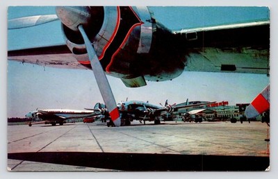 Eastern Airlines Lockheed L-649 Constellation Atlanta Georgia Airport Postcard