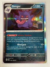 Pokémon Gengar 050/088 POR Rare Holo Stage 2 Ghost 130 HP Mind Jack Card