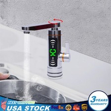 Electric 110V Instant Hot Water Heater Shower Kitchen Tap Faucet Digital Display