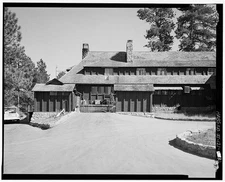 32. DISTANT VIEW NORTHWEST CORNER, SERVICE YARD - Bryce Canyon Lodge, Bryce