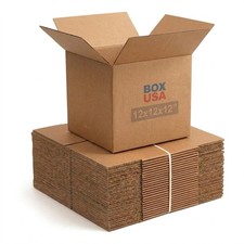 Shipping Boxes Small 12"L x 12"W x 12"H 25-Pack - Corrugated Cardboard Box fo...