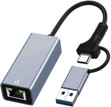 USB C to Ethernet Adapter, USB 3.0 to RJ45 Gigabit LAN 1000 Mbps Wired Network,