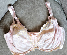 Chantelle Rive Gauche Bra 36G 36DDDD Waterlily Pink Sunflower Lace C32810