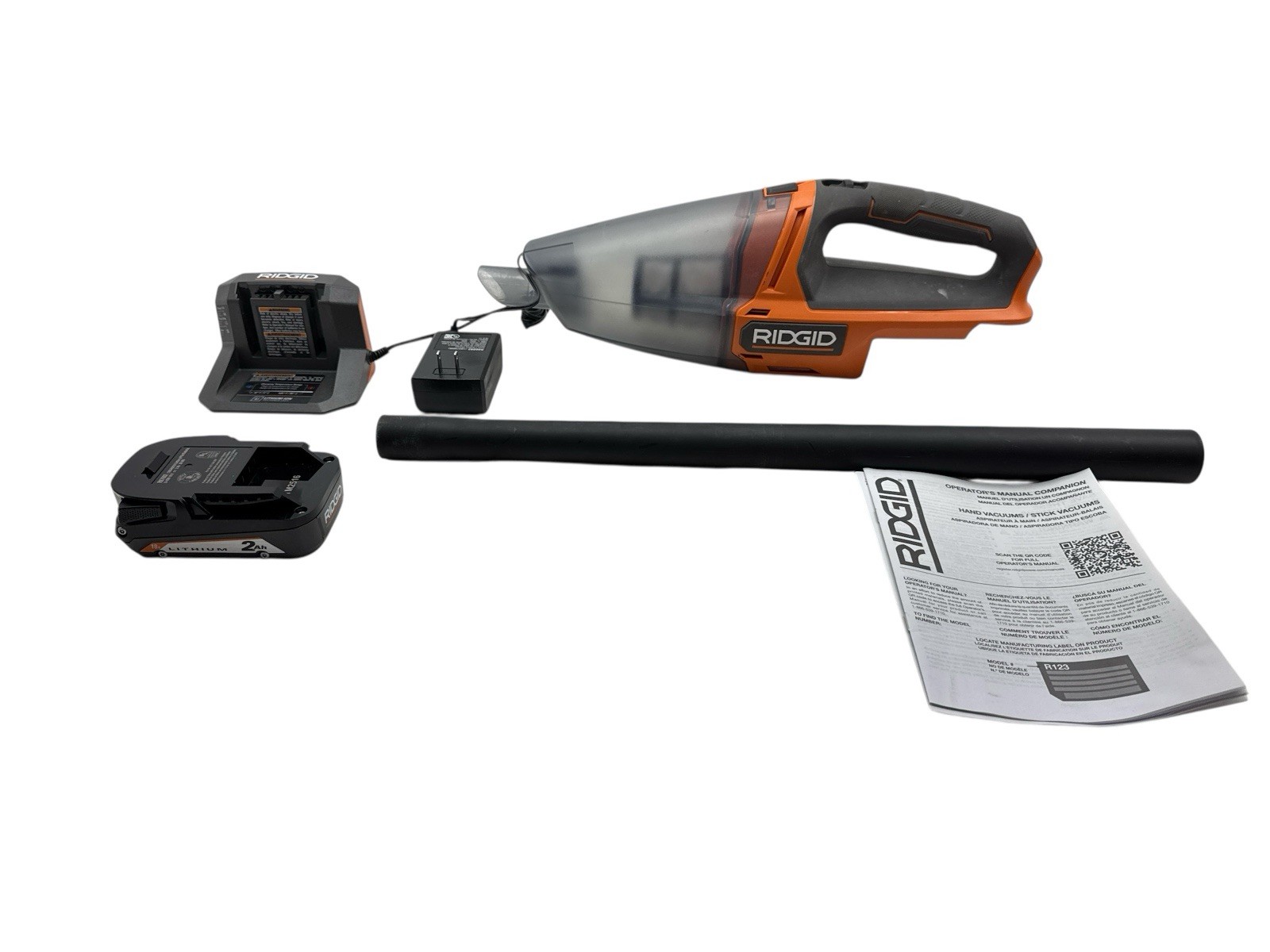 RIDGID 18V Hand Held Vacuum Kit Battery and Charger R8609021K (Used2)