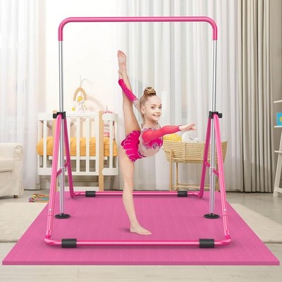 Folding Gymnastics Bar for Kid Height Adjustable Junior Training