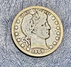 1908-O Barber Quarter. 90% Silver. Good Condition. Charity Auction.