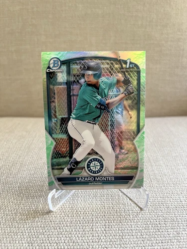 2023 Bowman - Chrome  Lazaro Montes #BCP-58 1st Lunar Glow Refractor (RC)