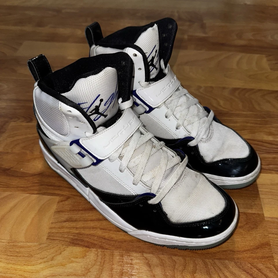 Nike Air Jordan Flight 45 High Masculino Tamanho 8.5 Concord Preto Branco DC2571-100 - Imagem 3 de 4