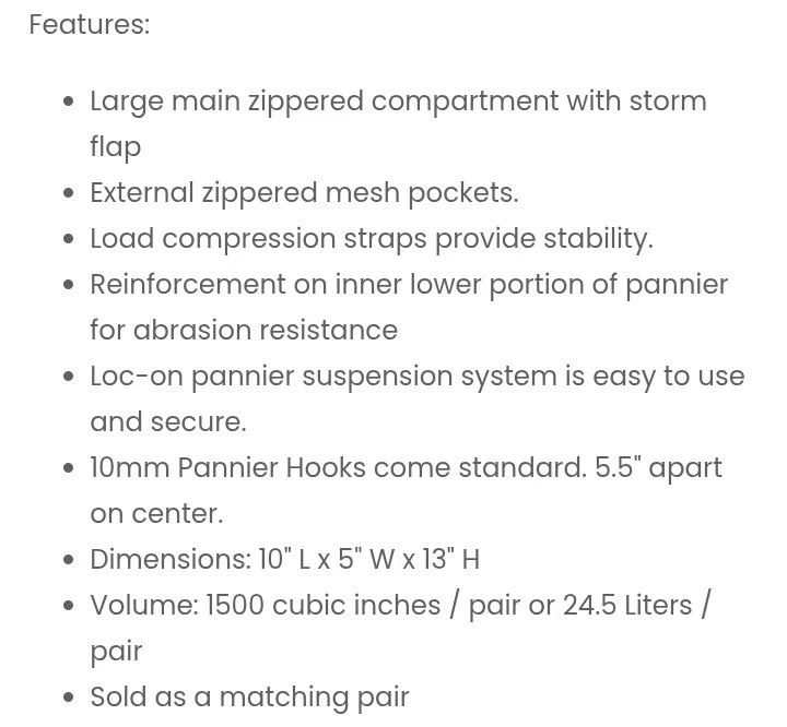 Lone Peak Sundance Front/Rear Pannier Set w/ JANND Hardware Commuter Touring - Image 4 of 4