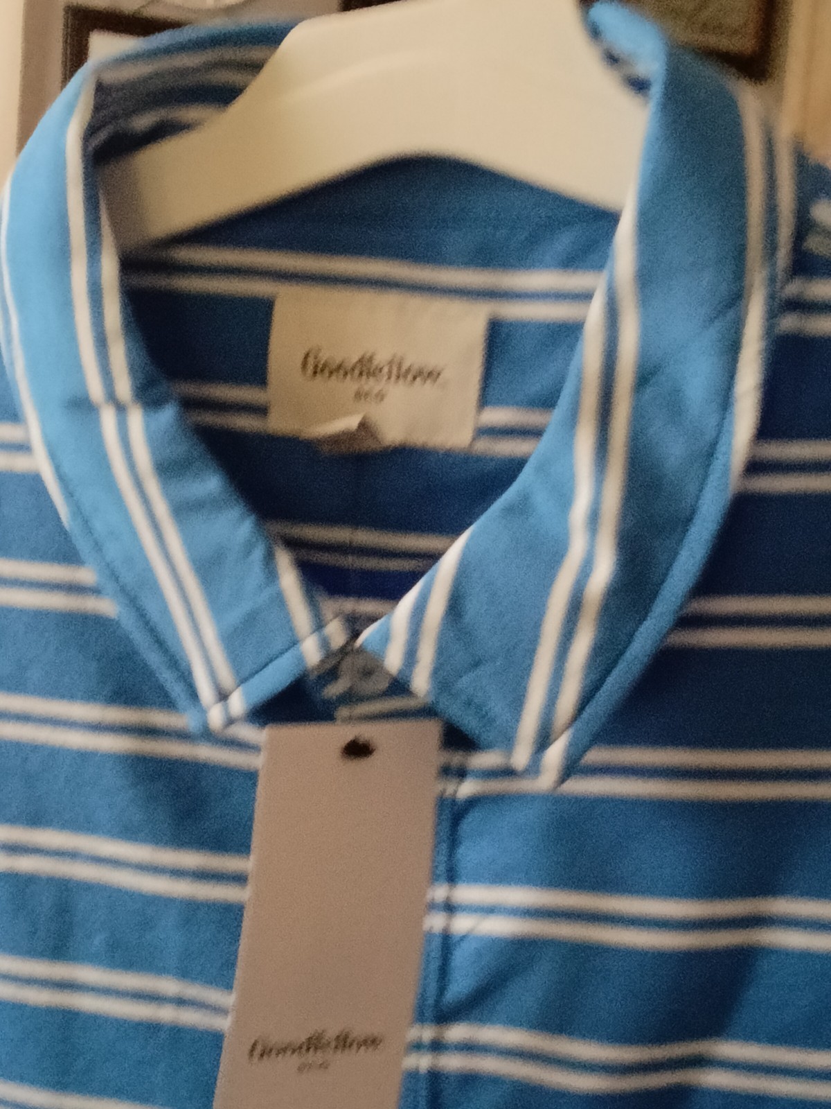 NWT MEN'S G/FORE POLO, SIZE: XXL, COLOR: BLUE STRIPED (M31)