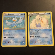 Ducklett 27/98 & Swanna 27/98 Set Emerging Powers Pokemon Cards