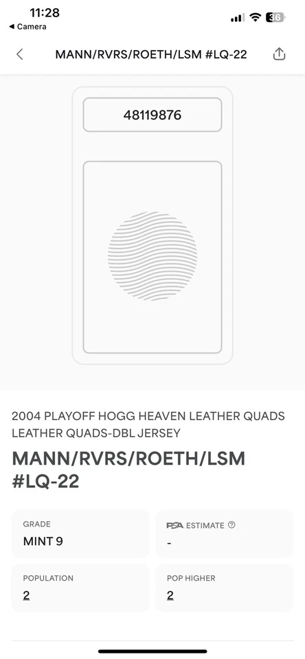 Parche Eli Manning Rookie PSA 2004 Playoff Hogg Heaven Rivers Roethlisberger/100 Foto 4 de 4