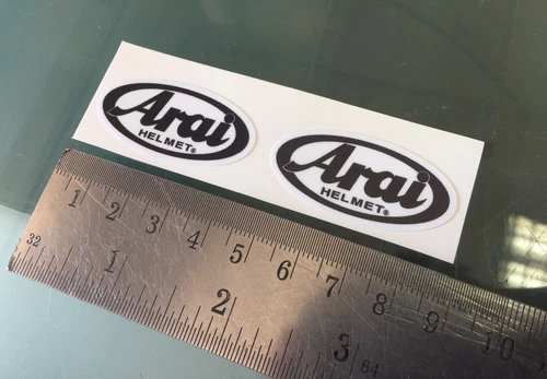 VISOR Stickers / Decals For ARAI Helmets (PAIR) (4CM x 2CM)
