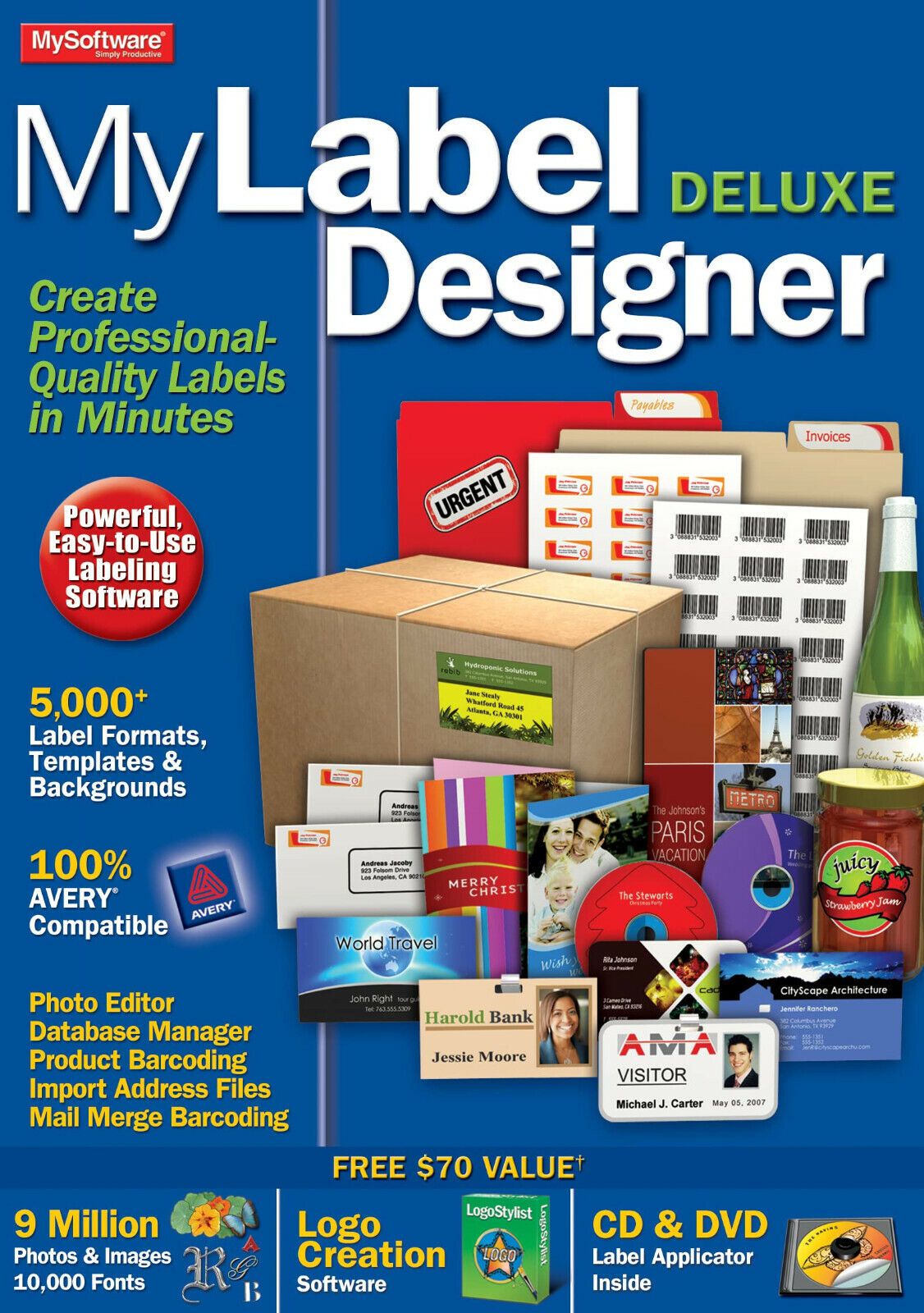 Avanquest MyLabel Designer Deluxe 9. Easily Create labels DISC