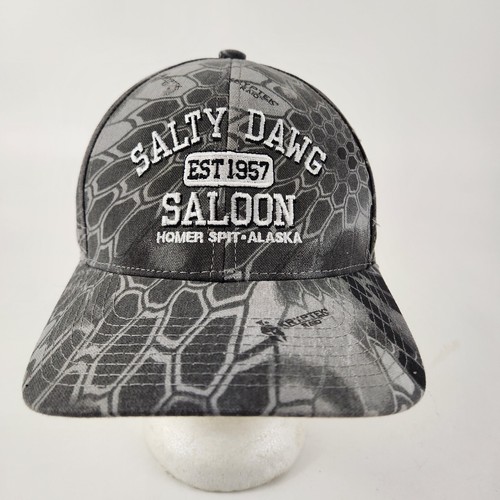 SALTY DAWG SALOON Homer Spit Hat Cap Mens Kryptek Gray Snap Back