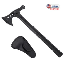 16" Tactical Survival Hawk Tomahawk Throwing Axe Emergency Hatchet Tool w Sheath