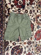 Hanna Andersson Boys Green Cargo Pull On Shorts Size 8