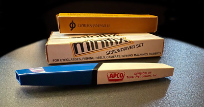 APCO / TOTAL Oil Petroleum Logo Screwdriver Set Rare Advertising Lot of ...