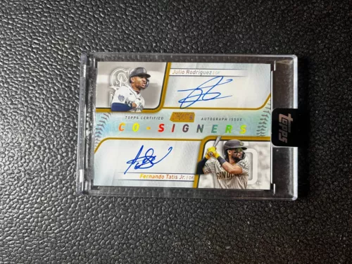 2024 Topps Stadium Club 1/1 Julio Rodriguez Fernando Tatis Jr Gold Rainbow Auto