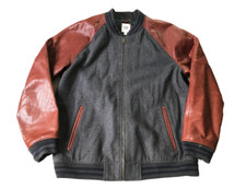 Vintage 90's GAP Varsity Jacket Leather Wool XL