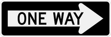 One Way Arrow Sign Right 