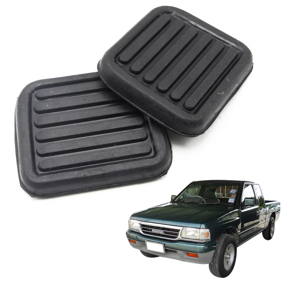 Se adapta a Isuzu Tfr Kbz Rodeo Pickup 1988 89 - 1994 Pastilla de pedal embrague de freno negro 2 piezas Foto 3 de 4