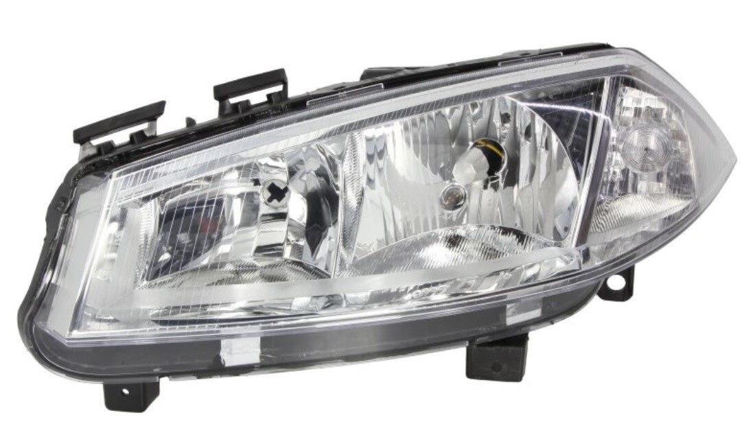 Phare avant gauche Megane 2 H7 H1 chrome pour optique d'origine Renault de 2002 à 2005