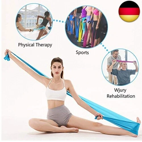Fitnessbänder Set - Gymnastikband Widerstandsbänder Elastisch Stretching Bänder - Bild 5 von 7