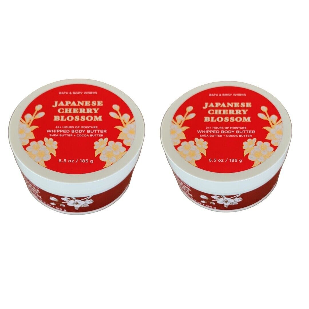 2x NEW Bath and Body Works Japanese Cherry Blossom whipped body butter