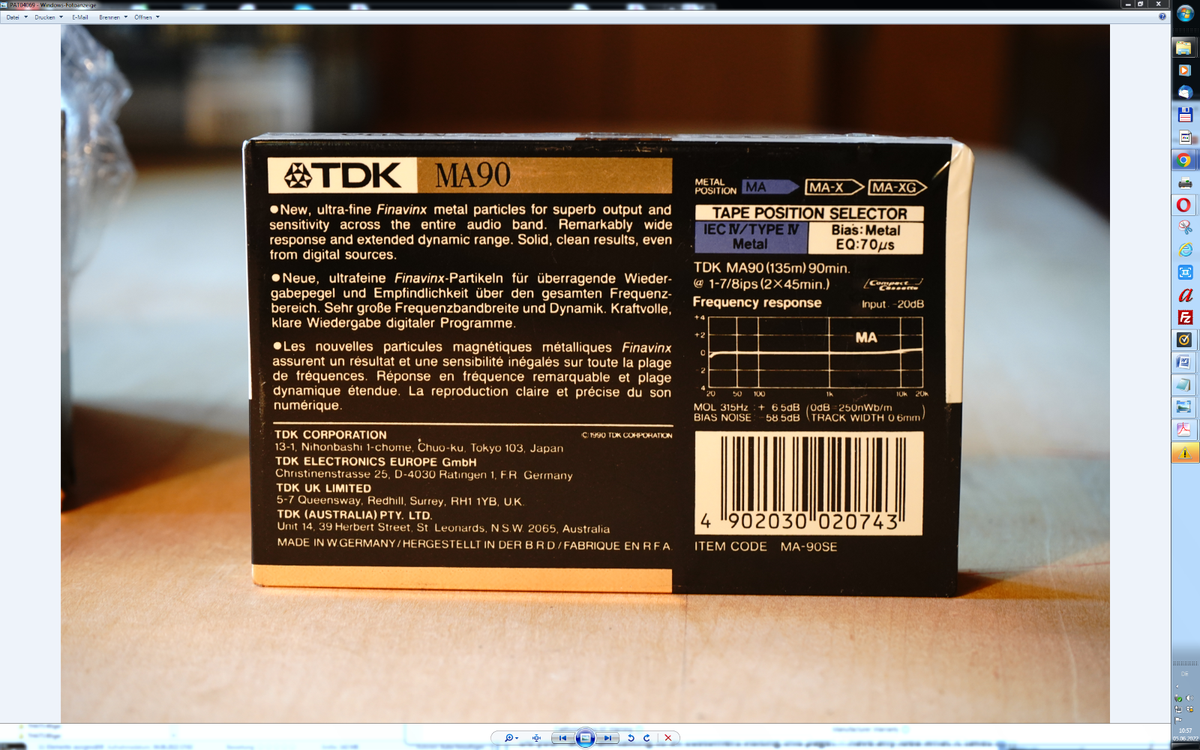 TDK MA90 Cassette Tape - sealed. ONE. VIP international service