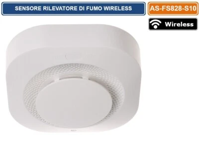 SENSORE RILEVATORE DI FUMO WIRELESS PER SISTEMA DI ALLARME - ATLO-AZ-WG13A-TUYA