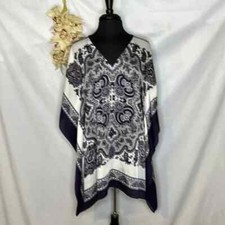 Michael Michael Kors white and blue swim coverup size S/M GUC