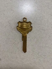 vintage uncut Oldmobile car key blank rare Gold tone world