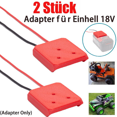 2stk Für Einhell 18V Li-ion Akku Output Adapter DIY Power Wheels Converter Tools