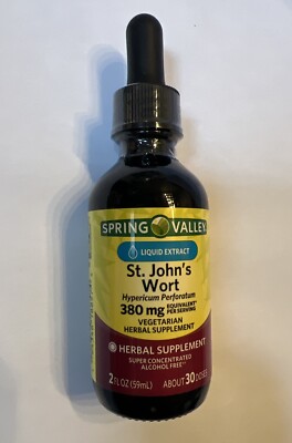Spring Valley St. John s Wort Liquid Extract 2 Oz Exp 3/27 Damaged Box