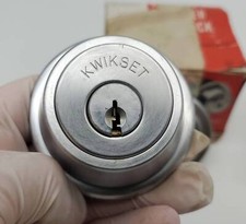 Kwikset Single Cylinder Deadbolt Satin Chrome US26D 681 2-3/4 BS Keyed NOS