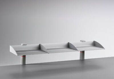 novus  750 Boardmaster 100 mit Universalzwinge Briefablage Ablage - lichtgrau