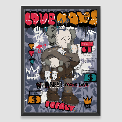 KAWS Street Art Wall Art Poster Print Gift Home Bedroom Pop