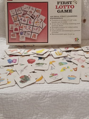 Vtg Preschool Lotto Game Complete 1990 USA American Publishing LIN Toys - 第 10/12 張圖片