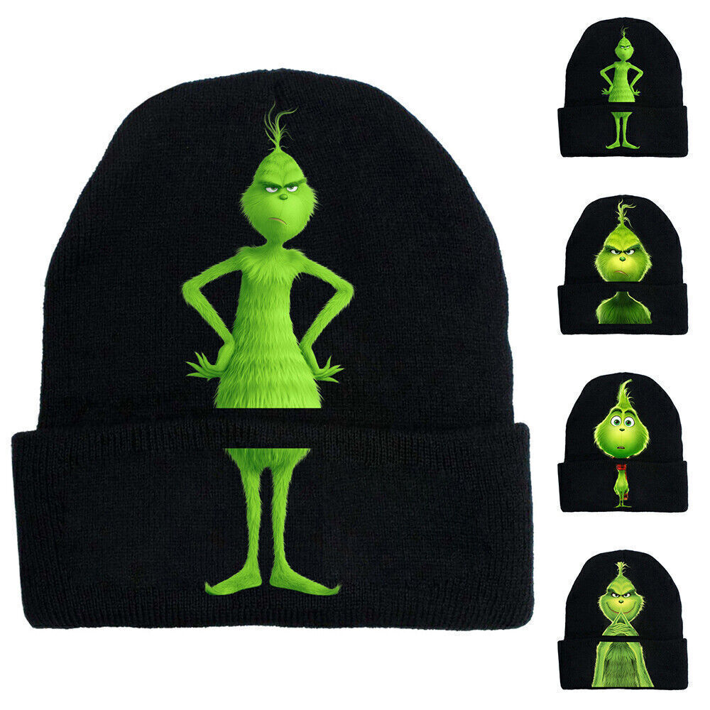 APL I Grinchs Natale Caldo Cappello Maglia Cappello Adulto Unisex Invernale Cap
