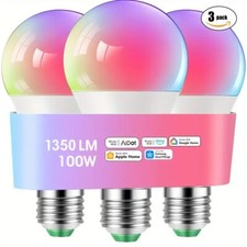 Bulbs Color Bluetooth Mode Bulbs, Dual 2-Pack 100W, 3-Pack and Smart Adjustable