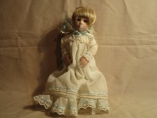 Blond Doll with Porcelain Head and Hands, 8"