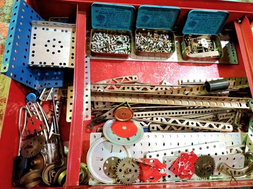 Vintage 1938 Erector Set 8-1/2 All Electric Ferris Wheel AC Gilbert With Manual - Picture 8 of 11