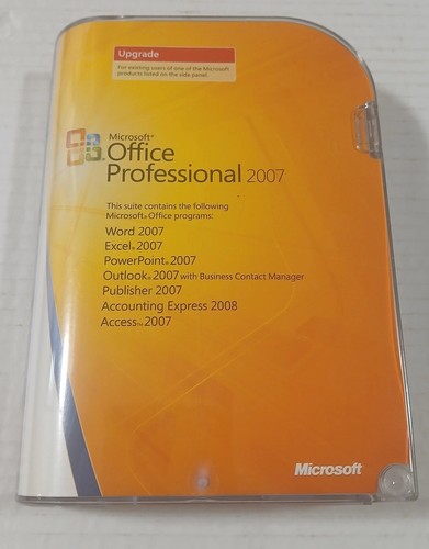 NEW Microsoft Office Professional 2007 for Windows UPGRADE Complete