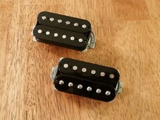 THE CONCEPT CUSTOM HOT HUMBUCKER PICKUP SET BLACK ALNICO 5 AND 2 MAGNETS