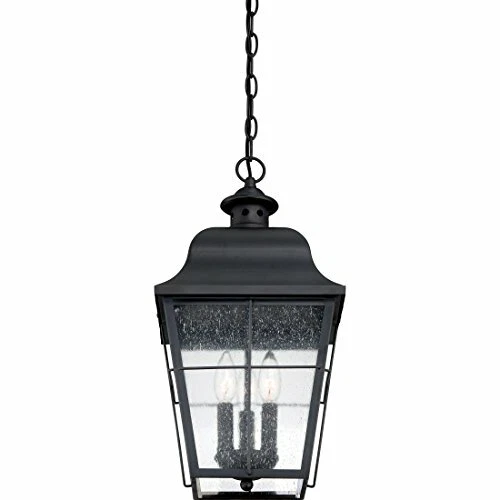 Quoizel MHE1910K 3-Light Millhouse Outdoor Lantern in Mystic Black - Picture 6 of 9
