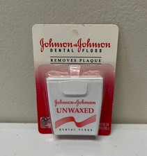 Vintage Johnson  Johnson Dental Floss Unwaxed 50 Yards Discontinued 1991