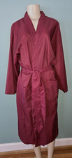 Mens Van Heusen Burgundy "Super Silk" Polyester Robe Size OSFA