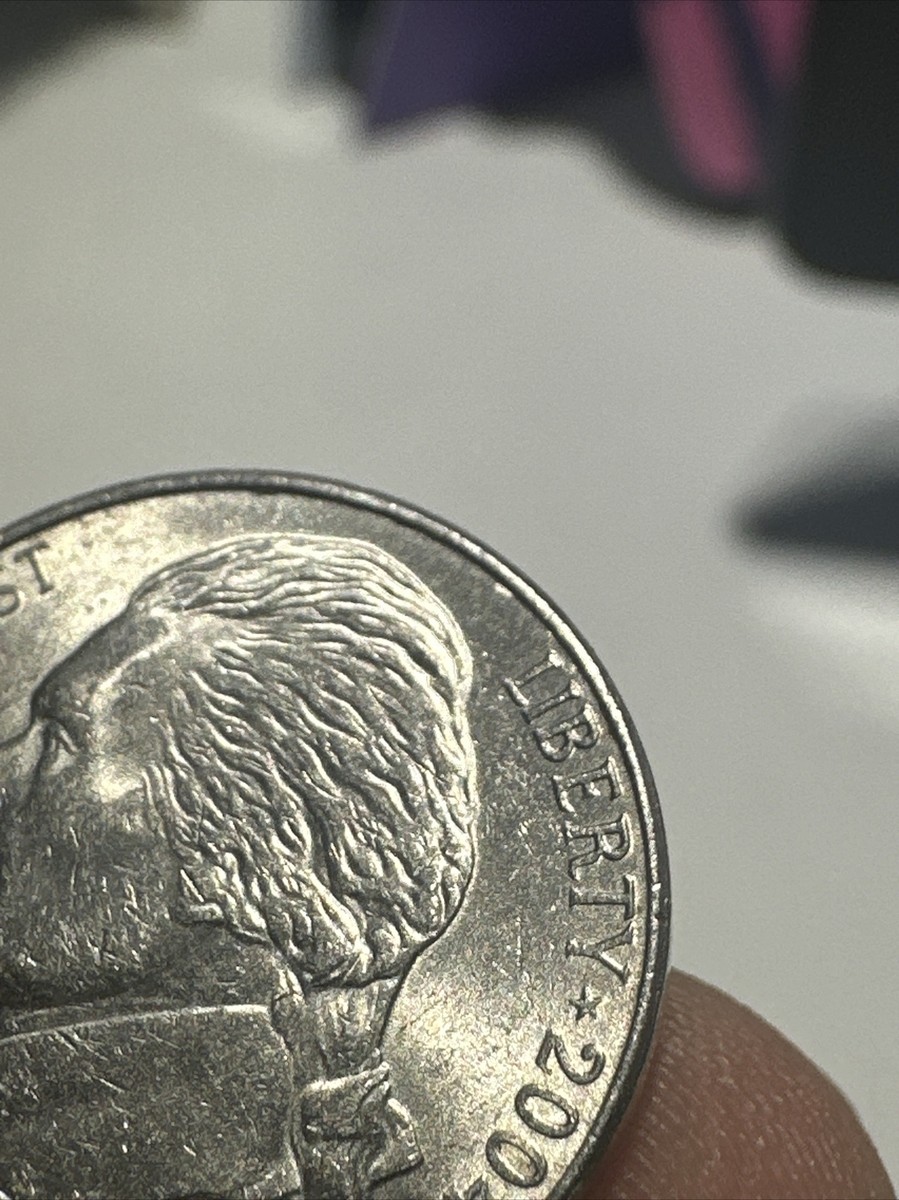 2004p Jefferson Nickel With Errors Great Condition , Li Of Liberty Touching  | eBay